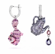 ใหม่ Alice In Wonderland การ์ตูน สร้อยคอ ผู้หญิง ดอกไม้ ดีไซน์ High-End Feelings ต่างหูแหวนอิฐเต็มชุ