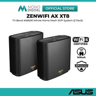 ASUS ZENWIFI AX (XT8) AX6600 WIFI 6 TRI-BAND WHOLE HOME MESH WIFI SYSTEM WITH AIMESH, AIPROTECTION P
