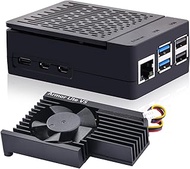 GeeekPi ABS Case for Raspberry Pi 5, Pi5 Case with Armor Lite V5 Active Cooler for Raspberry Pi 5 4G