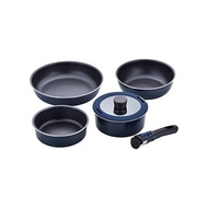 Hwa Pyeong Raise Cooking Utensils Frying Pan 4 Piece Set Steige IH Frying Pan 18·26cm Stir-fry Pot 21cm Pot 18cm Removable Handle MA-9898