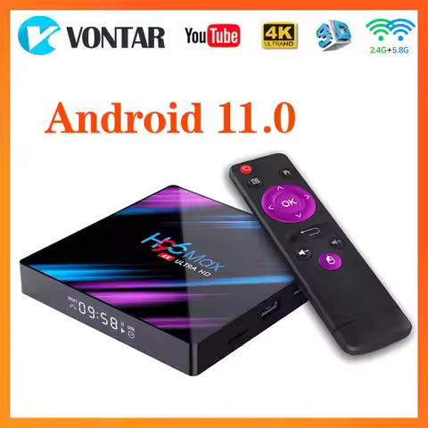 H96 MAX Smart TV Box Android 11.0 RK3318 4GB RAM 64GB ROM 4K WiFi Media Player Android 11 H96MAX TVB