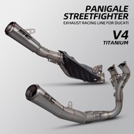 SC Proejct titanium full exhaust system with S1-GP titanium exhausts for Ducati Panigale V4 Streetfi