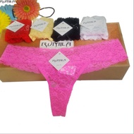 (3 PCS) PANTY for Women Underwear Sexy Lace GString Lace Thong Cotton Crotch Female Sexy Lingerie