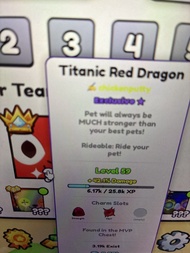 Pet sim 99 Titanic red dragon