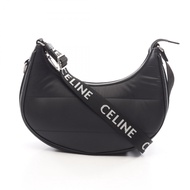 【二手】Celine CELINE AVA 中型單肩包 黑色/白色 尼龍皮革 AVA 中號 女士二手 A