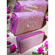 ZenZa Fashion กระเป๋าสวยๆ ของคุณสุภาพสตรี หนังจระเข้แท้ สีชมพู่หวานๆ