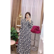 FLORAL DRESS MUSLIMAH/DRESS KEMEJA ZETTY DRESS LABUH VIETNAM