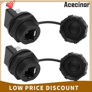 ACECINAR 2PCS RJ45 Connector, Waterproof IP67 RJ45 Adapter, Durable RJ45-180° Waterproof Coupler LED
