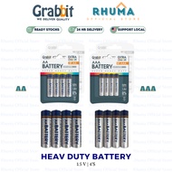 *RHUMA* GRABBIT CARBON ZINC BATTERY 4'S AA & AAA