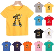 ** Ready Stock **Transformers 8 Colors Boys Pure Cotton Short Sleeve Fashion Tshirt Kids Clothing Ts