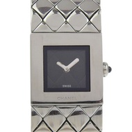 【日本直送】香奈兒 CHANEL 經典菱格紋 手錶 H0009 不鏽鋼 石英 指針式顯示 黑面盤 女仕【二手】