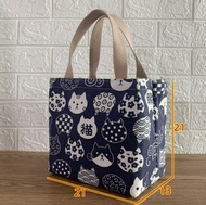 其他品牌 - 日式滌棉帆布保溫包鋁箔加厚便當午餐包防水手提帶飯 加厚保溫包隔熱飯盒袋保溫袋便當包加厚帶飯包飯袋 貓貓