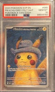 Pokemon Pikachu PSA 10 VAN GOGH Pikachu with Grey Hat  口袋妖怪皮卡丘 PSA 10 梵高皮卡丘带灰色帽子