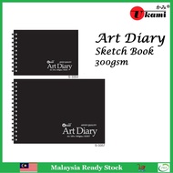 UKami A5/A4 Art Diary Sketch Book 20's 300gsm