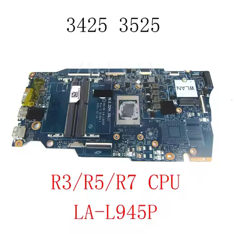 For Dell Vostro 3425 3525 Laptop Motherboard R3-5425U/R5-5625U/R7-5700U CPU 0R5M49 0PRRG1 0R9JV9 LA-