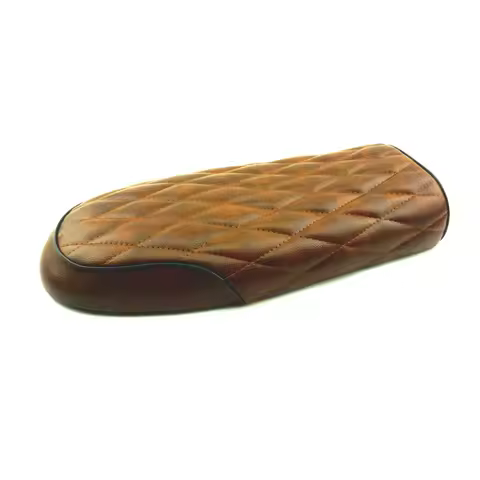 SAFFEN Brown Motorcycle Cafe Racer Seat Flat pan Scrambler Vintage Retro Flat Saddle For Honda CG CB