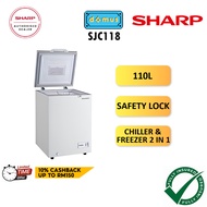 Sharp Mini Chest Freezer 110L Peti Freezer Murah Deep Freezer Mini Peti Sejuk Beku Frezer Storage 冷藏箱 SJC118