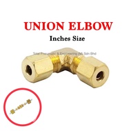 Brass Fitting (Inches Size) Compression Union Elbow Brass Union Elbow Compression Fitting