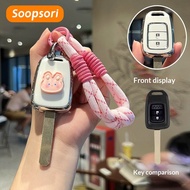 Soopsori For HONDA car keychain TPU key accessories suitable for HONDA BRV/CITY 2014/CITY 2014-2017 
