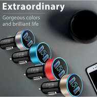 Car Charger Dual USB Charger 2 Port LCD Display 12-24V