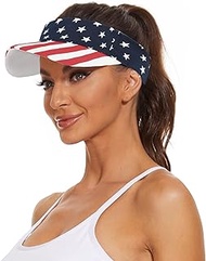 American Flag Hat Fourth of July Hat 4th of July Accessories Patriotic Hats for Women Men Summer Visor Hats UV Protection Hat