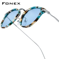 FONEX Titanium Acetate Polarized Sunglasses Women 2024 New Retro Vintage Square UV400 Sun Glasses fo