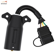 7 Pin to 4 Pin Trailer Adapter Safe Trailer Light Adapter 7 Round to 4 Flat with Waterproof Cover fo