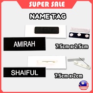Custom Tag Nama Cikgu/Pekerja Pejabat/Murid Name Tag Custom Name Tag Magnet Name Tag Pin