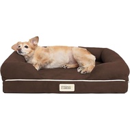 Chester Small Dog Bed - Orthopedic Memory Foam Mattress, Calming Couch, Wall Rim Pillow, Water Resis