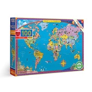 eeBoo 100片拼圖 - 世界地圖 World Map 100 Piece Puzzle