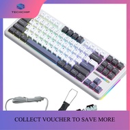 TECHCHIP-Aula F87 Mechanical Keyboard Set 87 Key Hotswap Wireless Keyboard RGB PBT Gaming Keyboard S