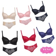 LIMITED OFFER YUNA Size 34A - 38A Bra Set Brukat Wire 818 Bra and Cd