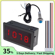 RPM Speed Meter 4 Digital LED Display Tachometer LED 4 Digital Tachometer Gauge RPM Speed Meter for 