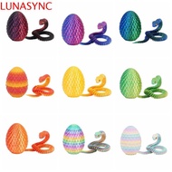 LUNASYNC 3D Printed Snake Toys, Snake Egg Creative 3D Printed Snake Egg, Realistic Gradient Flower C