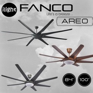 FANCO AREO - A84 84 Inches / A100 100 Inches DC Motor 8 ABS Blades with 3C LED Light Ceiling Fan
