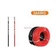 1m roll of 24AWG electrical wire with 0.51mm core Silicon Load capacity, high heat resistance 200 de