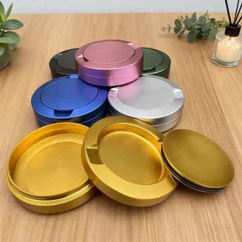 Aluminum Alloy Snus Cans Snuffbox Storage Seal Waterproof Can Case Car Ashtray Accessory