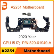 Laptop A2251 Logic board For Macbook Pro Retina 13'' A2251 Motherboard 820-01949-A i5 i7 512GB 1TB 2