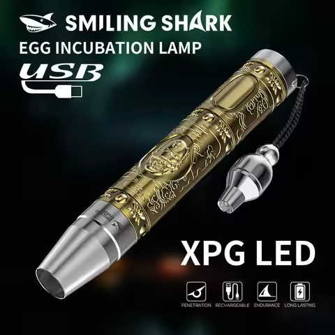 Smiling Shark LED Flashlight Super Bright Identification 3 Light Rechargeable Jade Lamp Emerald Gem 