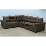 🔥PROMOSI🔥Percuma 7 Bantal Sofa 7 Seater Sofa Kain Coklat