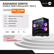 IDEALTECH RADIANCE ZENITH AMD GAMING PC ( AMD RYZEN 5 / NVIDIA RTX5070 TI 16GB / 16GB RAM / 500GB SS