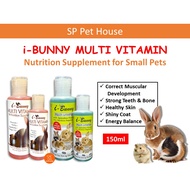i-Bunny Multi Vitamin Spirulina Powder 150ml / I Bunny Vitamin for Rabbits Hamster Rat Mice &amp; Small Animal