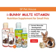 i-Bunny Multi Vitamin Spirulina Powder 150ml / I Bunny Vitamin for Rabbits Hamster Rat Mice & Small 