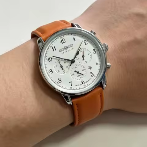 Luxury new Zeppelin three eye precision timing men's watch quartz watch waterproof casual business c