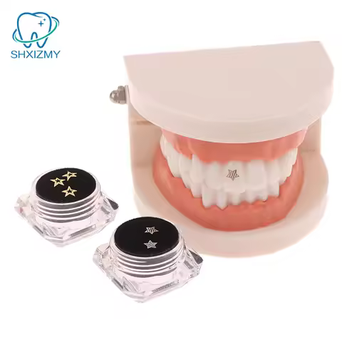 New 3pcs/Box Dental Tooth Diamond Gem Imitation Teeth Star Various Shape Beauty Diamond Jewelry Orna