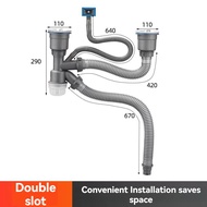 Kitchen sink sink double basin drainer sink sink sink sink sink sink sewer drain pipe set