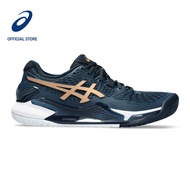 ASICS Women GEL-RESOLUTION 9 Tennis Shoes in French Blue/Pure Gold