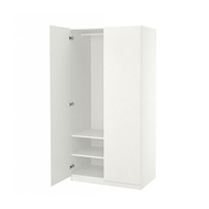 PAX/FORSAND 衣櫃/衣櫥, 白色/白色, 100x60x201 公分