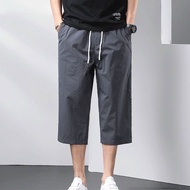 Breathable Three Quarter Pants Basic Men 3 Quarter Pants Plain Shorts 4 Colors