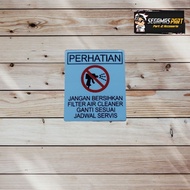 Honda Water/C Element Notice Label sticker